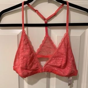 Pink Lace Bralette Size Large
